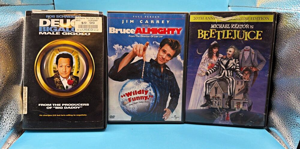 DVD Lot 3 Comedy: Deuce Bigalow, Bruce Almighty, Beetlejuice 20th Anniv